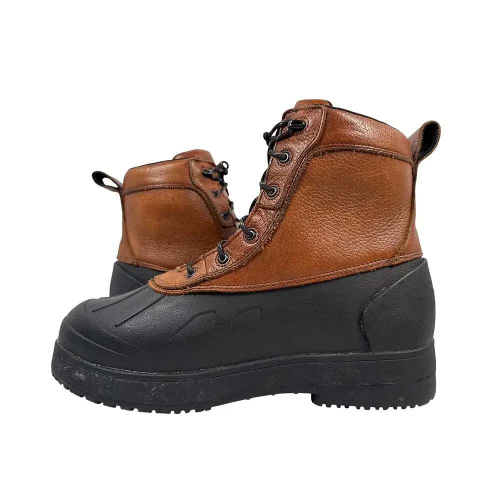 Iron Age Compound Work Boots Composite Toe‎ Mens 13 Extra Wide WP Tan Leather
